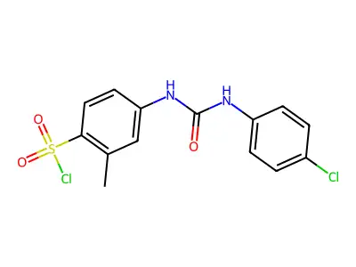 4-[3-(4-Chlorophenyl)ureido]-2-methylbenzenesulfonyl chloride structure
