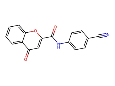 N-(4-cyanophenyl)-4-oxochromene-2-carboxamide structure