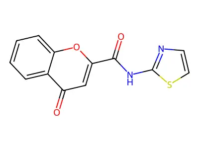 4-oxo-N-(thiazol-2-yl)-4H-chromene-2-carboxamide structure