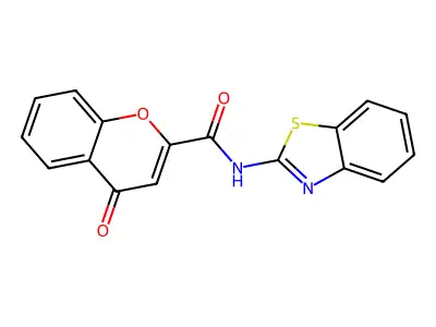 N-(1,3-benzothiazol-2-yl)-4-oxochromene-2-carboxamide structure