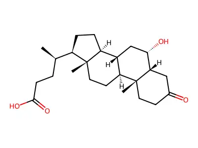 6alpha-Hydroxy-3-oxo-5beta-cholan-24-oic Acid structure