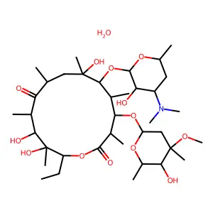 Erythromycin monohydrate structure