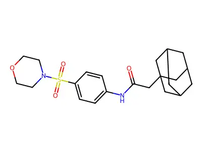 2-(1-adamantyl)-N-(4-morpholin-4-ylsulfonylphenyl)acetamide structure