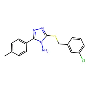 3-[(3-Chlorophenyl)methylthio]-5-(4-methylphenyl)-1,2,4-triazole-4-ylamine structure