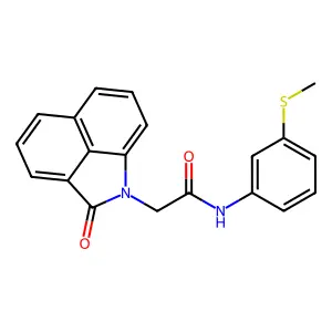 N-[3-(methylsulfanyl)phenyl]-2-(2-oxobenzo[cd]indol-1(2H)-yl)acetamide structure