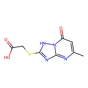 2-((7-Hydroxy-5-methyl-[1,2,4]triazolo[1,5-a]pyrimidin-2-yl)thio)acetic acid structure