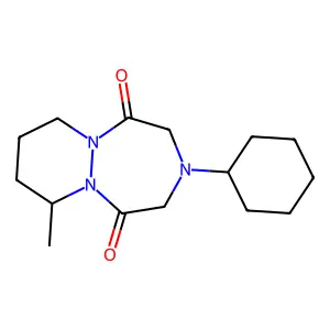 3-Cyclohexyl-7-methylhexahydro-1H-pyridazino[1,2-a][1,2,5]triazepine-1,5(2H)-dione structure