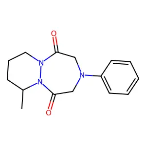 7-Methyl-3-phenylhexahydro-1H-pyridazino(1,2-a)(1,2,5)triazepine-1,5(2H)-dione structure