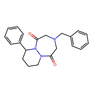3-Benzyl-7-phenylhexahydro-1H-pyridazino[1,2-a][1,2,5]triazepine-1,5(2H)-dione structure