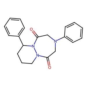 3,7-Diphenylhexahydro-1H-pyridazino(1,2-a)(1,2,5)triazepine-1,5(2H)-dione structure