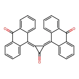 9(10H)-Anthracenone, 10,10'-(3-oxo-1,2-cyclopropanediylidene)bis- structure