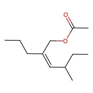 2-Hexen-1-ol, 4-methyl-2-propyl-, 1-acetate structure
