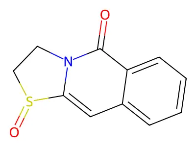 5H-Thiazolo(3,2-b)isoquinolin-5-one, 2,3-dihydro-, 1-oxide structure