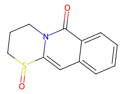 2H,6H-(1,3)Thiazolo(3,2-b)isoquinolin-6-one, 3,4-dihydro-, 1-oxide structure