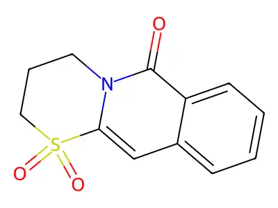 2H,6H-(1,3)Thiazino(3,2-b)isoquinolin-6-one, 3,4-dihydro-, 1,1-dioxide structure