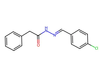N-[(E)-(4-chlorophenyl)methylideneamino]-2-phenylacetamide structure
