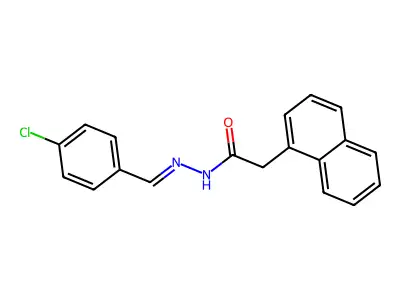 N-[(4-chlorophenyl)methylideneamino]-2-naphthalen-1-ylacetamide structure