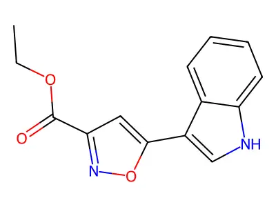 Ethyl 5-(1H-indol-3-yl)isoxazole-3-carboxylate structure