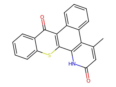 4-Methyl-1H-benzo[f][1]benzothiopyrano[3,2-h]quinoline-2,9-dione structure