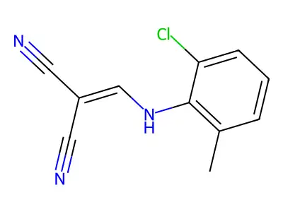 (((2-Chloro-6-methylphenyl)amino)methylene)methane-1,1-dicarbonitrile structure