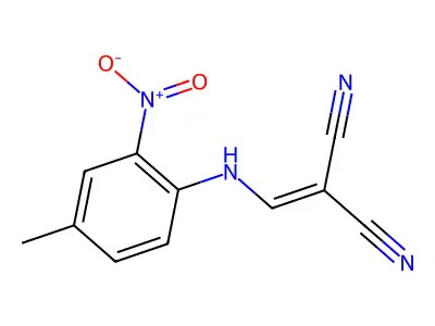 2-{[(4-Methyl-2-nitrophenyl)amino]methylidene}propanedinitrile structure