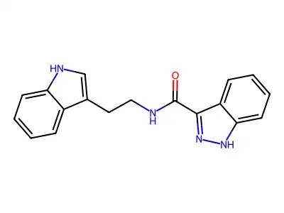 N-[2-(1H-indol-3-yl)ethyl]-1H-indazole-3-carboxamide structure