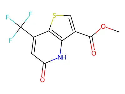Methyl 5-oxo-7-(trifluoromethyl)-4,5-dihydrothieno[3,2-b]pyridine-3-carboxylate structure
