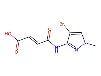 2-Butenoic acid, 4-[(4-bromo-1-methyl-1H-pyrazol-3-YL)amino]-4-oxo- structure