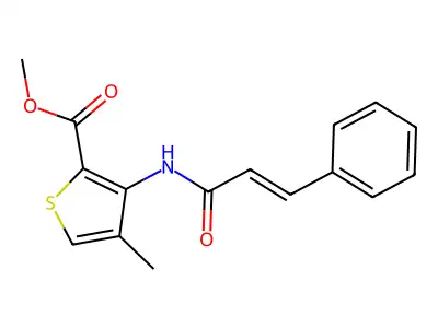 Methyl 4-methyl-3-(3-phenylprop-2-enoylamino)thiophene-2-carboxylate structure