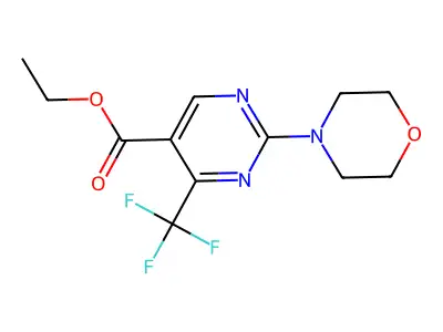Ethyl 2-morpholin-4-yl-4-(trifluoromethyl)pyrimidine-5-carboxylate structure