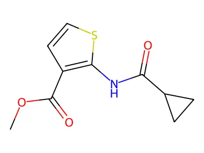 Methyl 2-(cyclopropanecarboxamido)thiophene-3-carboxylate structure