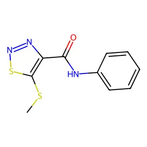 5-(Methylthio)-N-phenyl-1,2,3-thiadiazole-4-carboxamide structure