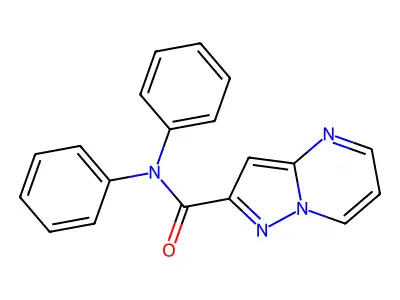N,N-diphenylpyrazolo[1,5-a]pyrimidine-2-carboxamide structure