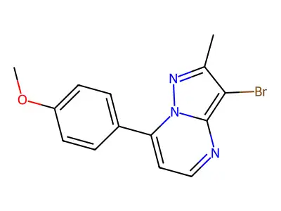 3-Bromo-7-(4-methoxyphenyl)-2-methylpyrazolo[1,5-a]pyrimidine structure