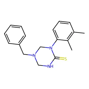 5-Benzyl-1-(2,3-dimethylphenyl)-1,3,5-triazinane-2-thione structure