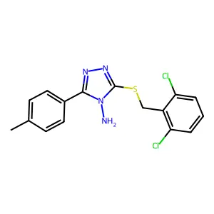 3-[(2,6-Dichlorophenyl)methylthio]-5-(4-methylphenyl)-1,2,4-triazole-4-ylamine structure