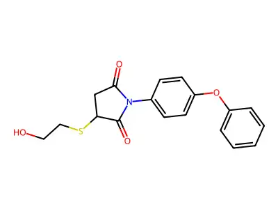 3-(2-Hydroxyethylsulfanyl)-1-(4-phenoxyphenyl)pyrrolidine-2,5-dione structure