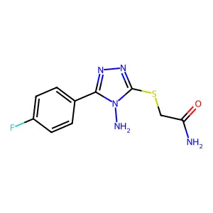 2-{[4-amino-5-(4-fluorophenyl)-4H-1,2,4-triazol-3-yl]sulfanyl}acetamide structure