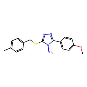 5-(4-Methoxyphenyl)-3-[(4-methylphenyl)methylthio]-1,2,4-triazole-4-ylamine structure