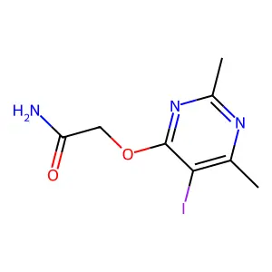2-(5-Iodo-2,6-dimethylpyrimidin-4-yl)oxyacetamide structure