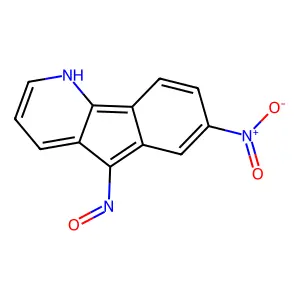 7-nitro-5H-indeno[1,2-b]pyridin-5-one oxime structure