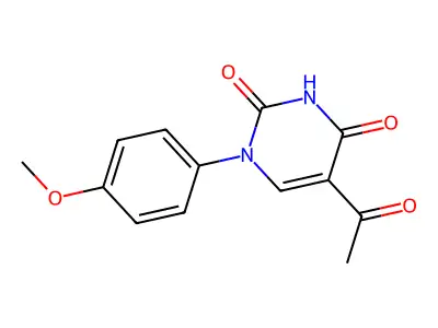 5-acetyl-1-(4-methoxyphenyl)-2,4(1H,3H)-pyrimidinedione structure