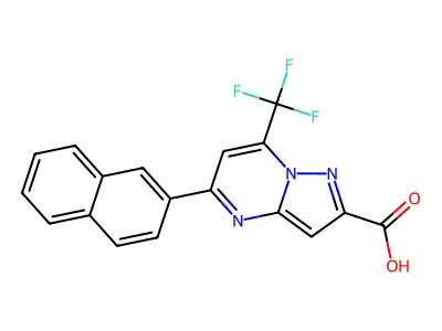5-(2-Naphthyl)-7-(trifluoromethyl)pyrazolo[1,5-a]pyrimidine-2-carboxylic acid structure