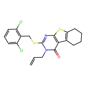 C20H18Cl2N2OS2 structure