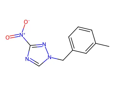 1-(3-methylbenzyl)-3-nitro-1H-1,2,4-triazole structure