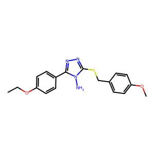 5-(4-Ethoxyphenyl)-3-[(4-methoxyphenyl)methylthio]-1,2,4-triazole-4-ylamine structure