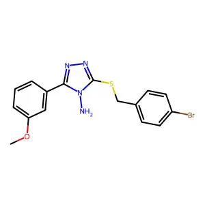 3-[(4-Bromophenyl)methylthio]-5-(3-methoxyphenyl)-1,2,4-triazole-4-ylamine structure