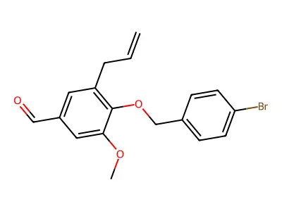4-[(4-Bromobenzyl)oxy]-3-methoxy-5-(prop-2-en-1-yl)benzaldehyde structure