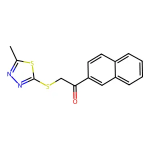 2-[(5-Methyl-1,3,4-thiadiazol-2-yl)sulfanyl]-1-naphthalen-2-ylethanone structure