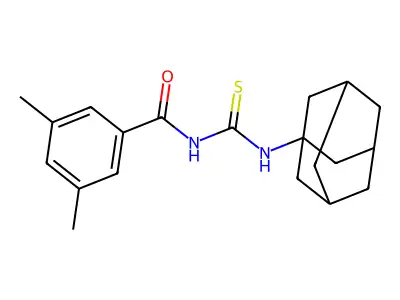 N-(1-adamantylcarbamothioyl)-3,5-dimethylbenzamide structure